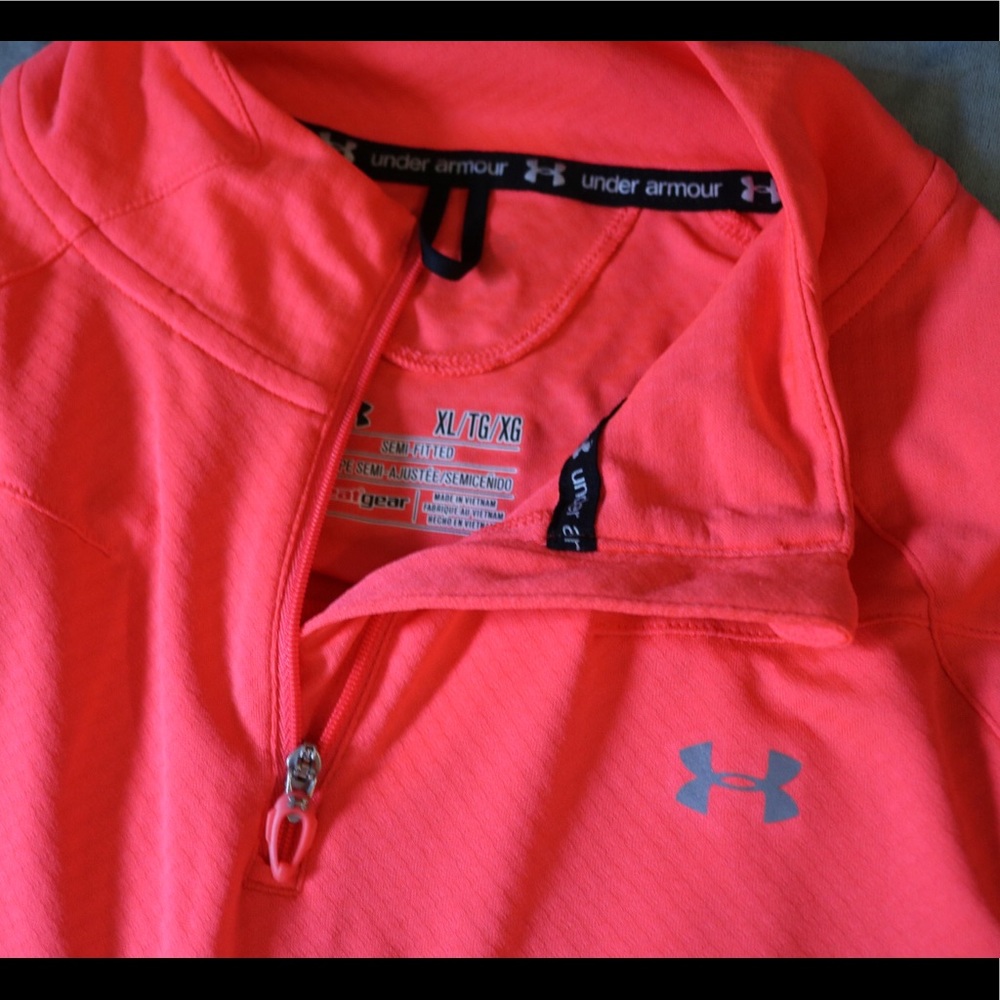 Orange Under Armor Quarter Zip